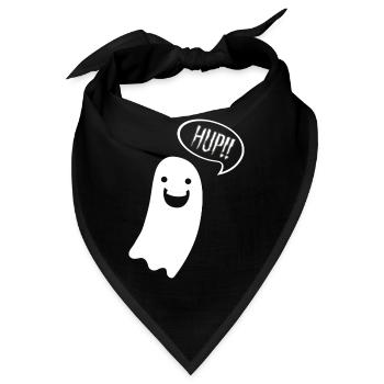 Geist Ghost Boo Hup Halloween - Bandana - Schwarz - Vorne
