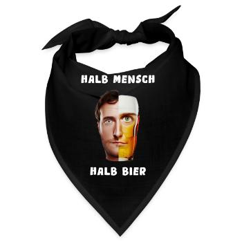 halb bier halb mensch - Bandana - Schwarz - Vorne
