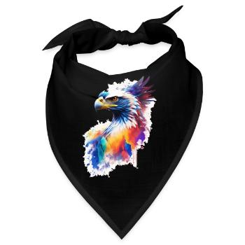 Adler Wasserfarbe - Bandana - Schwarz - Vorne