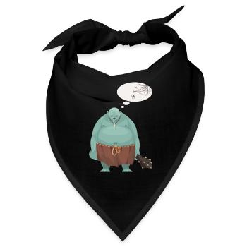 Idioten-Troll - Bandana - Schwarz - Vorne