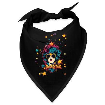 Rock´n´Roll - Bandana - Schwarz - Vorne