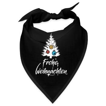 frohe weihnachten tannenbaum tanne icon Christbaum - Bandana - Schwarz - Vorne