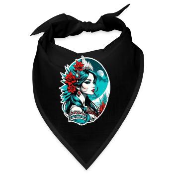 Indische Prinzessin - Aztek - Bandana - Schwarz - Vorne