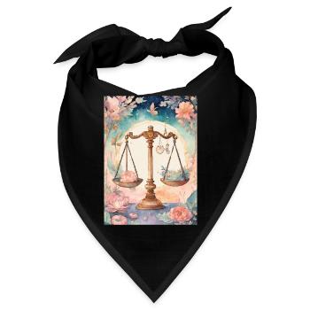 Sternzeichen Waage - Bandana - Schwarz - Vorne