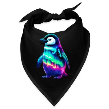 Aurora Borealis Pinguin - Bandana - Schwarz - Vorne