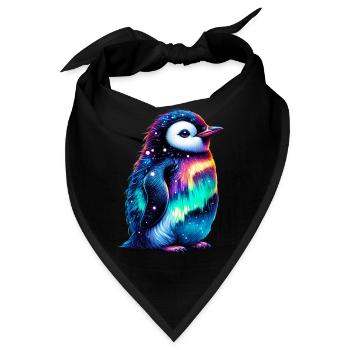 Aurora Borealis Pinguin - Bandana - Schwarz - Vorne