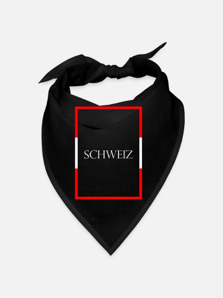 Schweitz, Swiss Statement lettering with flag - Bandana - black
