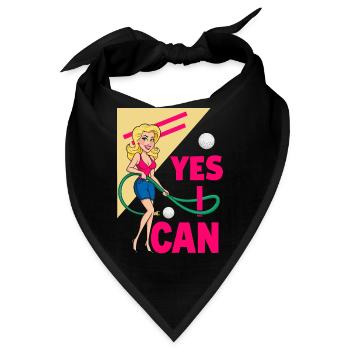 Golfball und Gartenschlauch saugen - Bandana - Schwarz - Vorne
