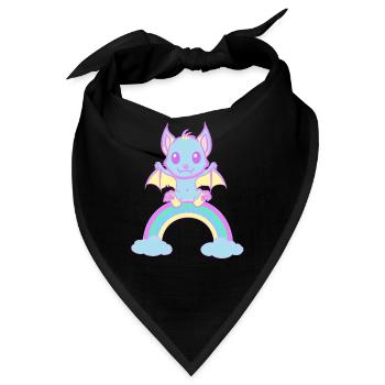 niedliche Fledermaus Fledermäuse - Bandana - Schwarz - Vorne