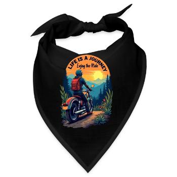 Genießen Sie die Fahrt - Bandana - Schwarz - Vorne