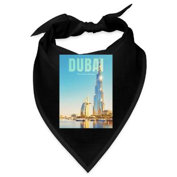 Dubai Skyline – Wüstenmetropole - Bandana - Schwarz - Vorne