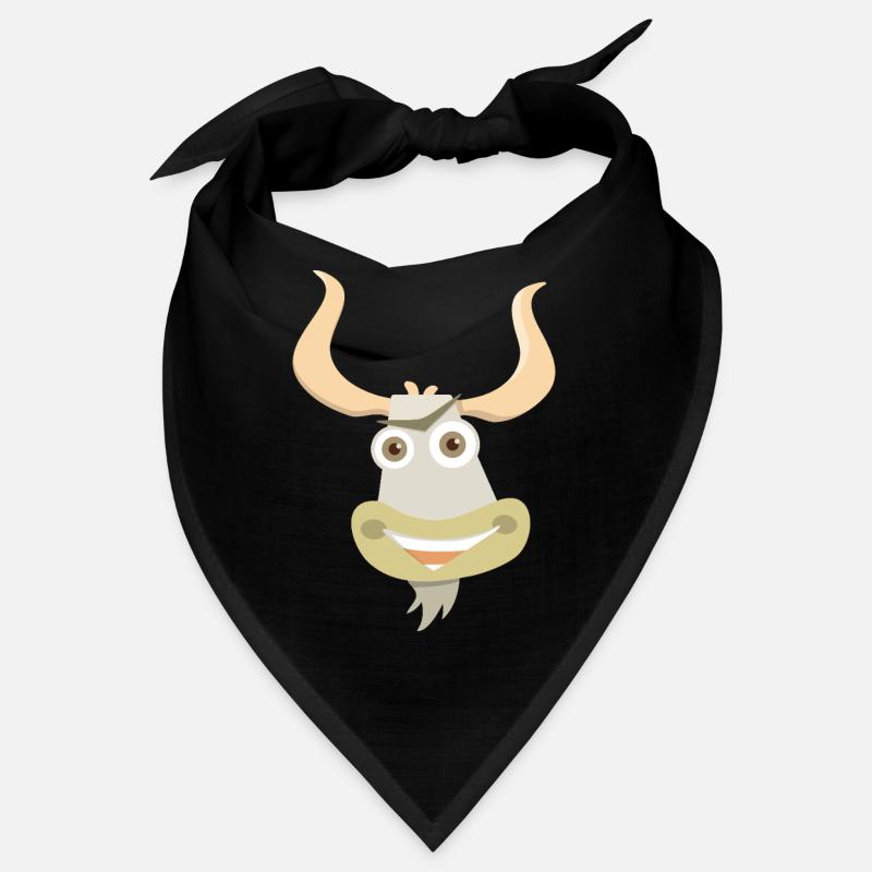 Illustration joyeuse d’une tête de yak Bandana