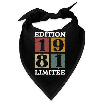 Limitierte Auflage 1981 geboren 1981 - Bandana - Schwarz - Vorne