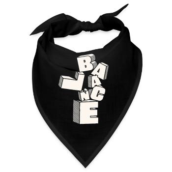 Saldo in 3D-Blockbuchstaben - Bandana - Schwarz - Vorne