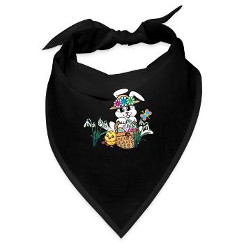 Ostern Osterhase Ostereier Kinder Osterfest Eier - Bandana - Schwarz - Vorne
