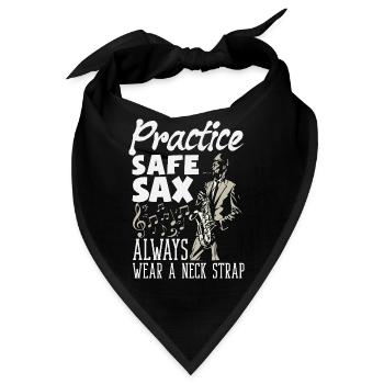Saxofon - Bandana - Schwarz - Vorne