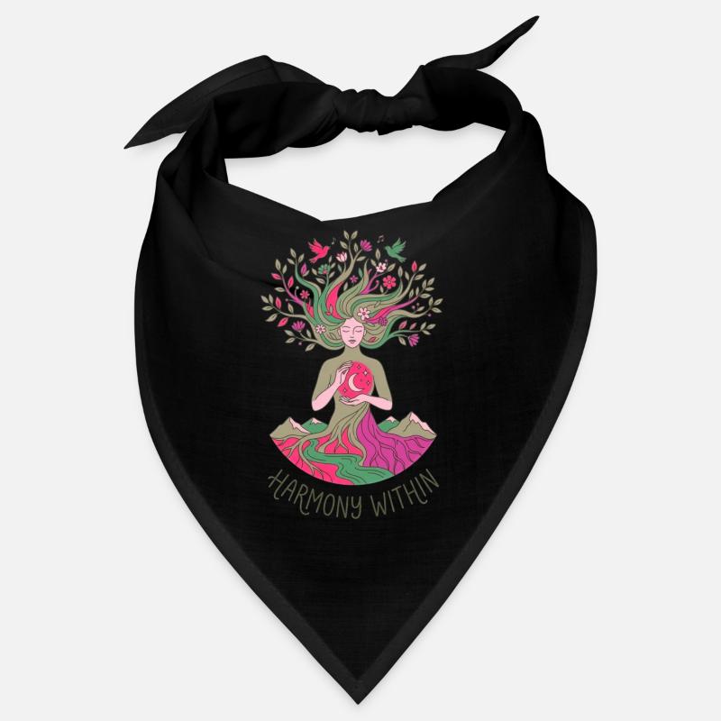 Harmony Within - Celestial Nature Spirit - Bandana - noir