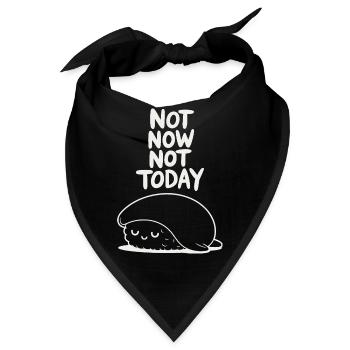 Nicht jetzt, nicht heute, Faultier. - Bandana - Schwarz - Vorne