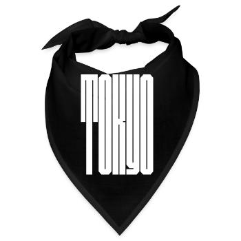 Tokio-Stadt fette Typografie - Bandana - Schwarz - Vorne