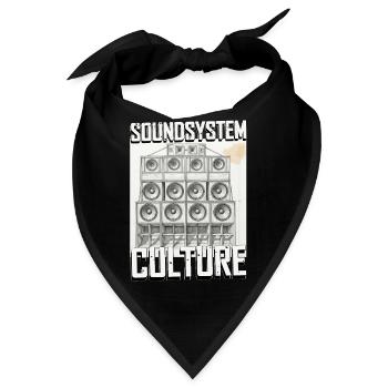 Soundsystem Culture Skizze - Bandana - Schwarz - Vorne