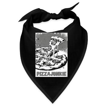 Pizzajunkie Slice Graphic - Bandana - Schwarz - Vorne