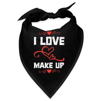 Love Make-up Herzdesign - Bandana - Schwarz - Vorne