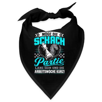  Sprüche Schachspieler Schachspiel Schachbrett - Bandana - Schwarz - Vorne