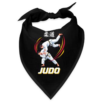 Judo Schulterwurf Kampfkunst - Bandana - Schwarz - Vorne