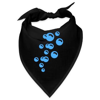 Blasen / bubbles (1c) - Bandana - Schwarz - Vorne