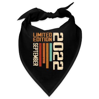 September 2022 Originelle Geschenkidee zum Geburtstag - Bandana - Schwarz - Vorne