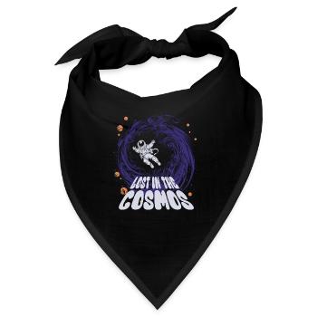Lost in the Cosmos - Astronaut - Weltall - Bandana - Schwarz - Vorne