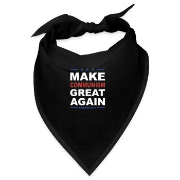 Make Communism Great Again - Sanders 2020 - Bandana - Schwarz - Vorne