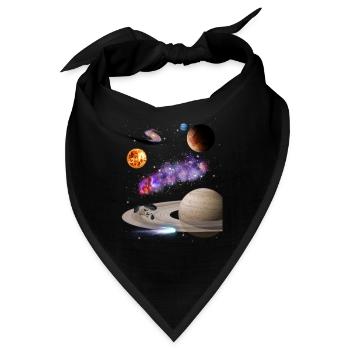 Weltraum - Bandana - Schwarz - Vorne