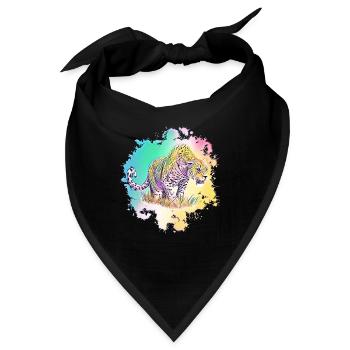 Leopard - Bandana - Schwarz - Vorne