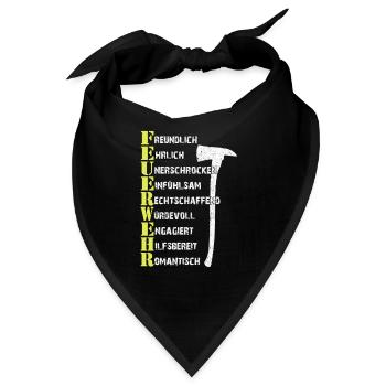 Eigenschaften eines wahren Feuerwehrhelden - Bandana - Schwarz - Vorne
