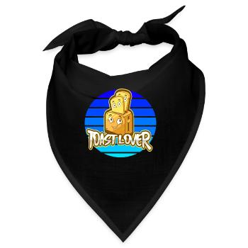 Toast Lover - Bandana - Schwarz - Vorne