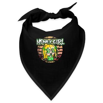 Money Girl - Bandana - Schwarz - Vorne