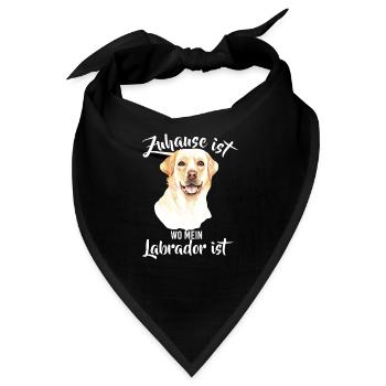 Zuhause ist wo mein Labradort ist Labbi Labi Hund - Bandana - Schwarz - Vorne