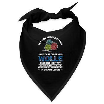 Häkeln Häklerin Handarbeit Geschenk - Bandana - Schwarz - Vorne