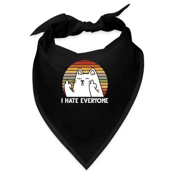 Katze Retro Katzen Goth Geschenk - Bandana - Schwarz - Vorne