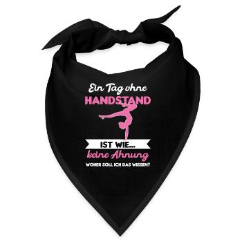 Handstand Turnerin Handstände Geschenk - Bandana - Schwarz - Vorne