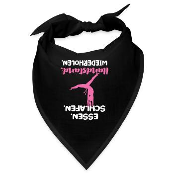 Handstand Handstände Turnerin Geschenk - Bandana - Schwarz - Vorne