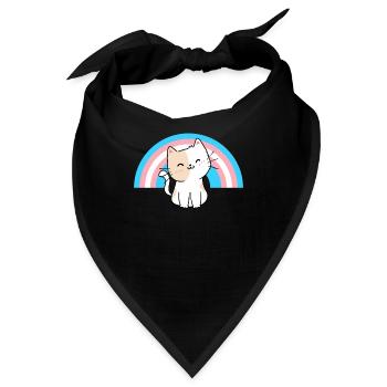 Transgender Cat Transgender Pride Cat Geschenk - Bandana - Schwarz - Vorne