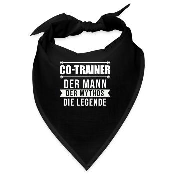 Co-Trainer Trainer Fußballtrainer Geschenk - Bandana - Schwarz - Vorne