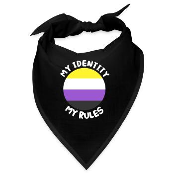 Nicht-binäres nicht binäres Flag LGBTQ Geschenk - Bandana - Schwarz - Vorne