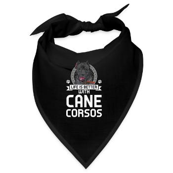 Cane Corso Cane Corso Geschenk - Bandana - Schwarz - Vorne