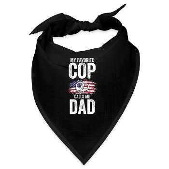 Cop Dad Cop Dad Familie Geschenk - Bandana - Schwarz - Vorne