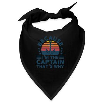 Kapitän Kapitäne Bootfahren Geschenk - Bandana - Schwarz - Vorne