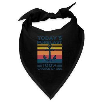 Kapitän Kapitäne Bootfahren Geschenk - Bandana - Schwarz - Vorne