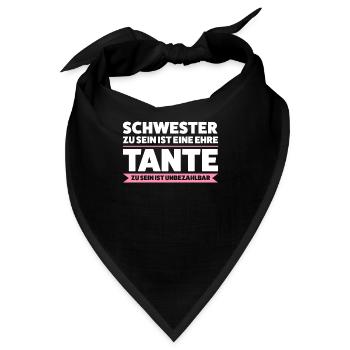 Tante Schwester Tanten Geschenk - Bandana - Schwarz - Vorne